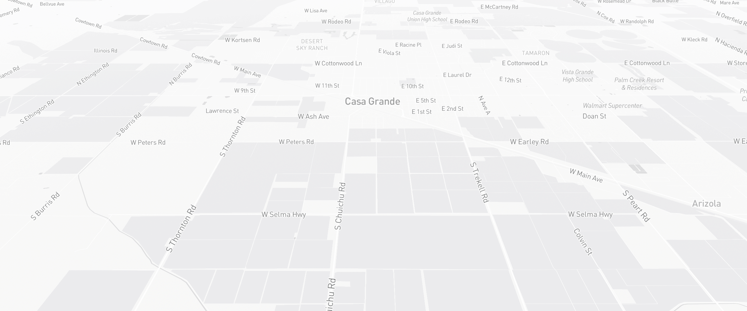 Neighborhood map of Casa Grande, AZ — the area served by Life Insurance Agents of Casa Grande Group